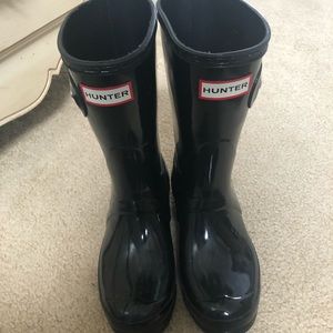 Hunter Boots Size 6 Black